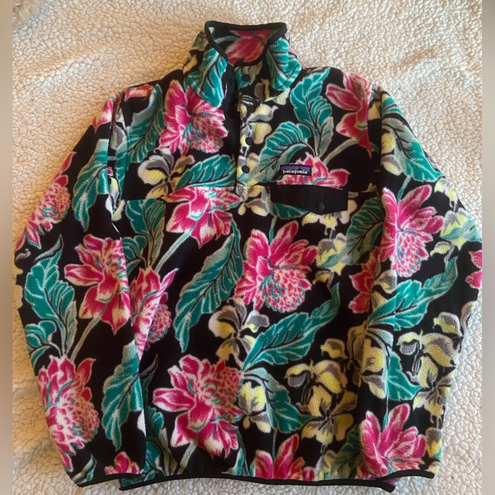 Patagonia Synchilla Fleece Floral Women’s Size Small Rare
